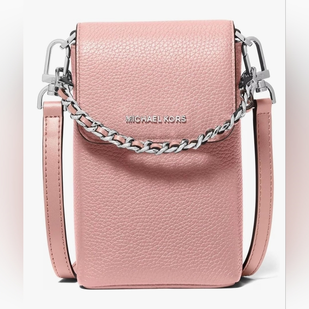 'MICHAEL KORS' LEATHER 'JET~SET' CROSSBODY BAG